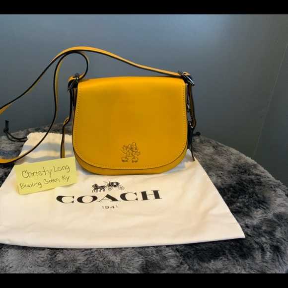 Coach Bags Disney X Excellent Cond Rare Saddle Bag Mickey Limited
